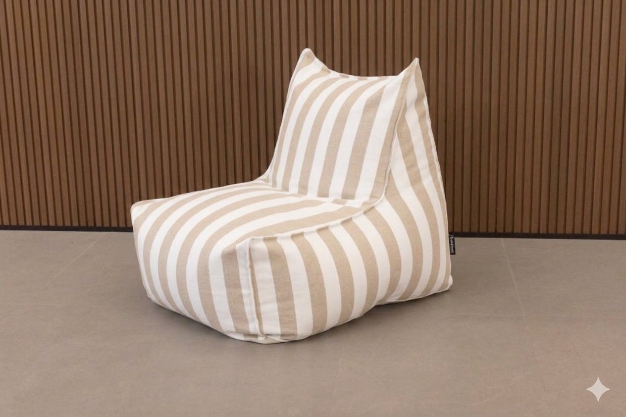 sillon rayas beige