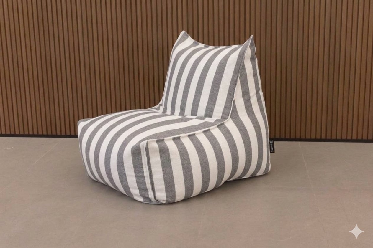 sillon rayas gris